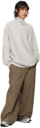 Hed Mayner Gray Twisted Seam Sweatshirt