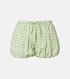 Simkhai Gingham cotton-blend shorts