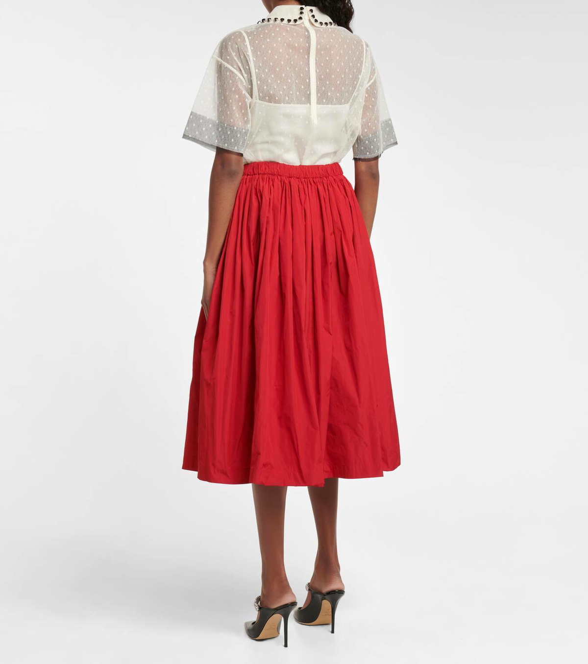 REDValentino Taffeta midi skirt