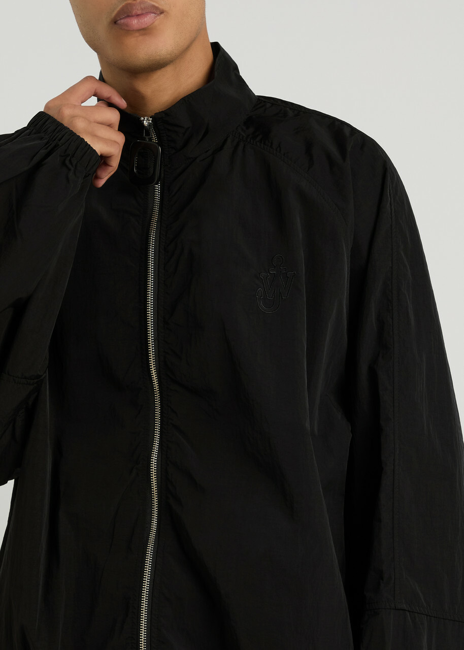 JW Anderson Logo-embroidered Nylon Track Jacket Black JW Anderson