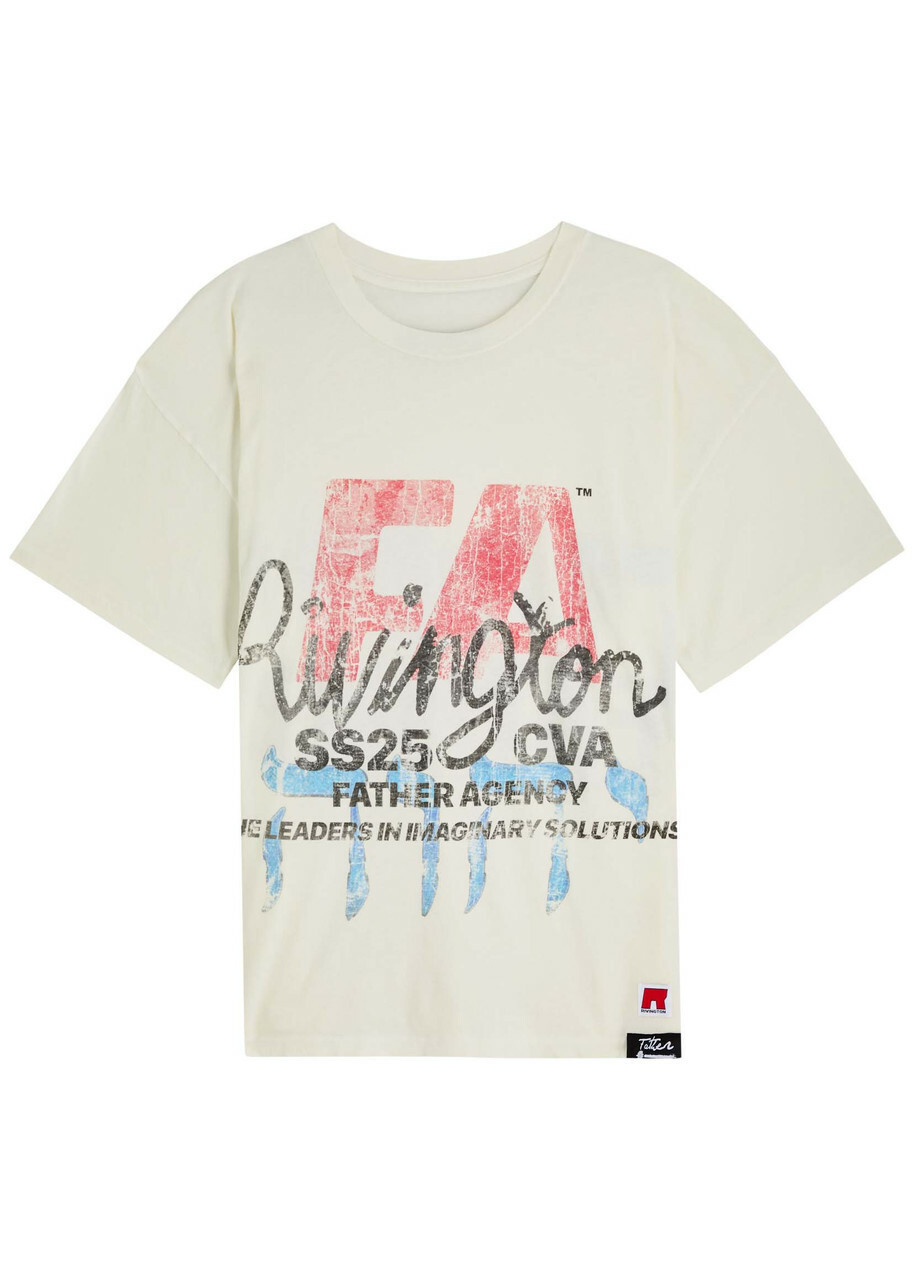Rivington Roi Rebis Leaders Printed Cotton T-shirt White