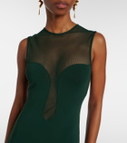Eres Scene mesh-trimmed jersey maxi dress