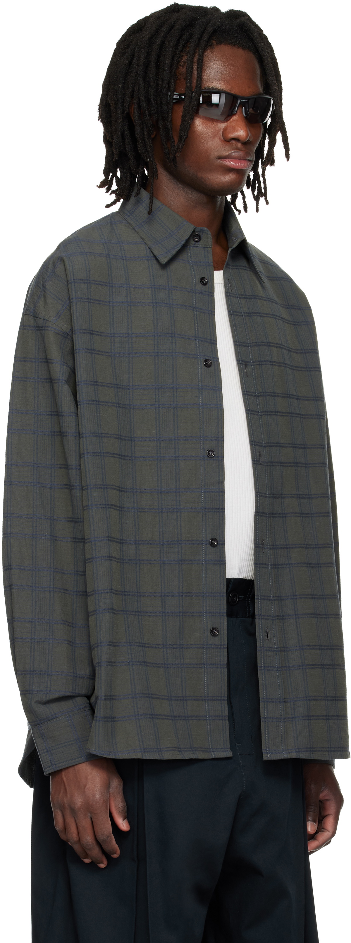 SAGE NATION Gray Chisholm Shirt