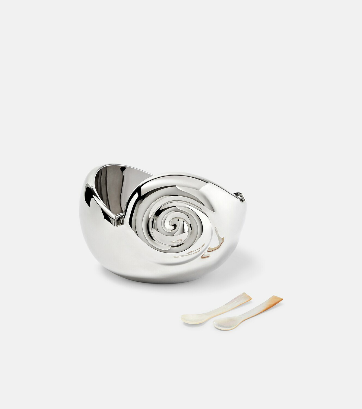 L'Objet x Jessica McCormack stainless steel caviar dish and spoon set