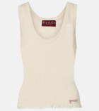 Gucci Ribbed-knit cotton tank top