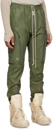 Rick Owens Khaki Bauhaus Leather Cargo Pants
