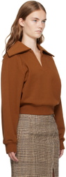 Recto Brown Chain Embroidery Classic Polo