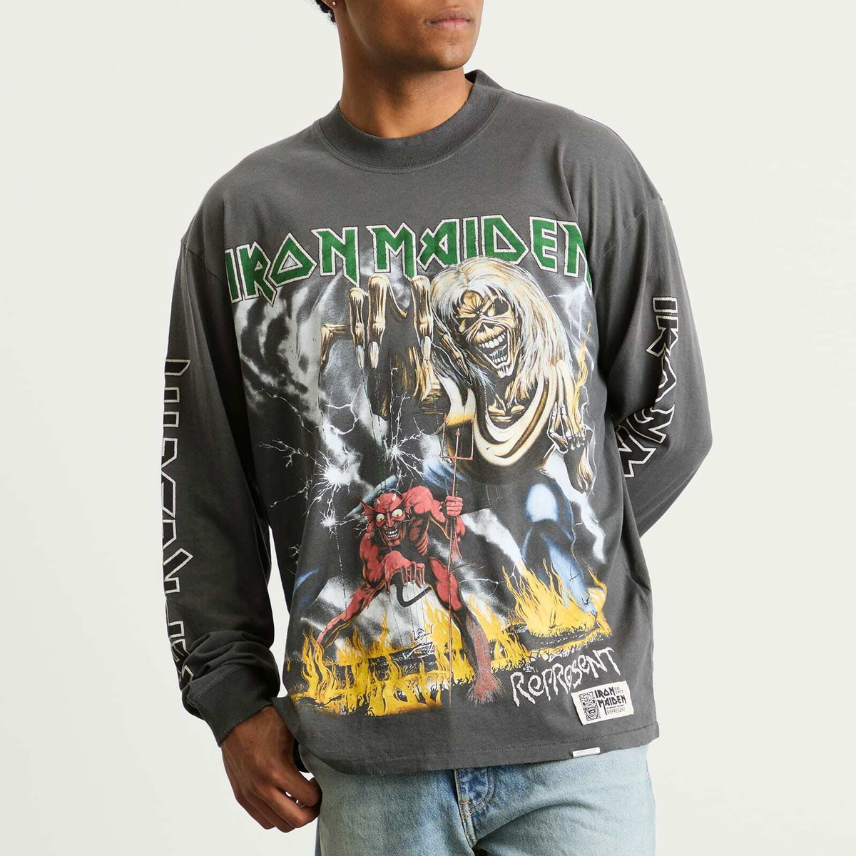 Represent Men's Iron Maiden Number of the Beast Long Sleeve