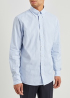 Eton Blue Striped Cotton Oxford Shirt