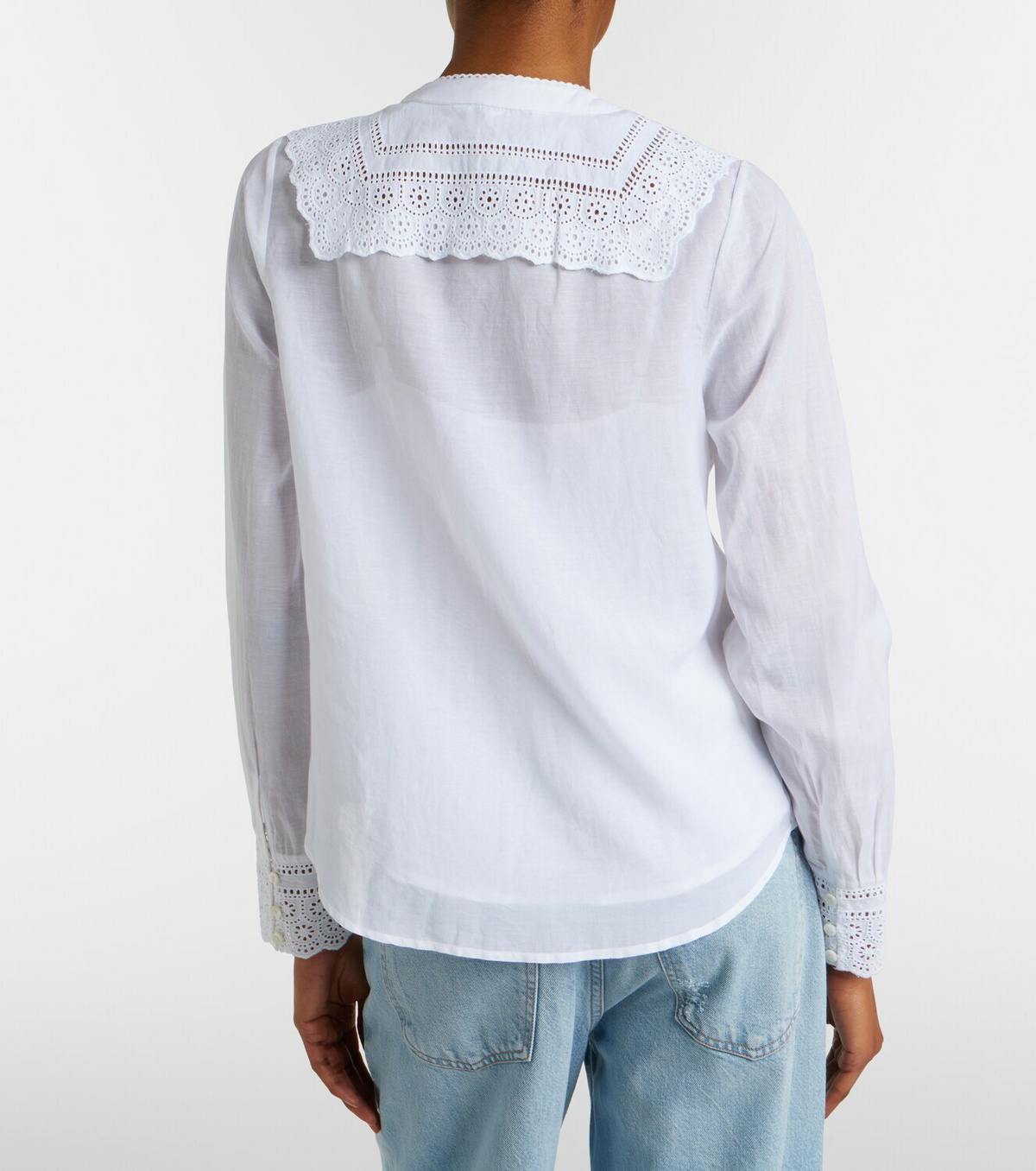 Veronica Beard Clermont broderie anglaise cotton-blend shirt