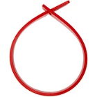Off-White Red Thin Label Bracelet