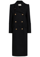 Zimmermann Hypnotic Double-breasted Wool-blend Coat Black