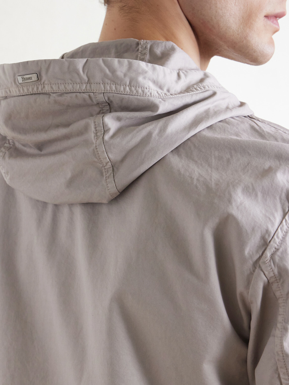 Herno - Cotton-Shell Hooded Jacket - Neutrals