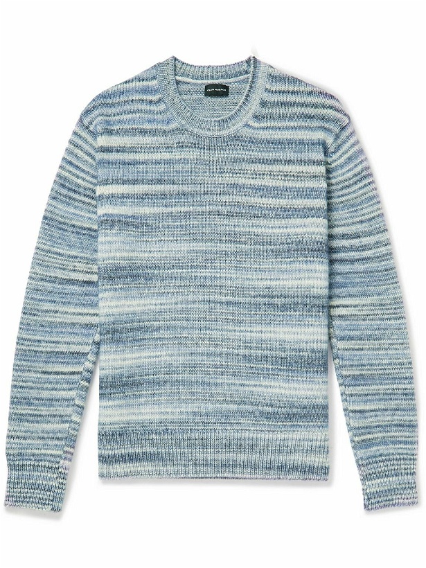 Photo: Club Monaco - Space-Dyed Cotton-Blend Sweater - Blue