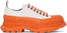 Alexander McQueen White & Orange Tread Slick Low Sneakers