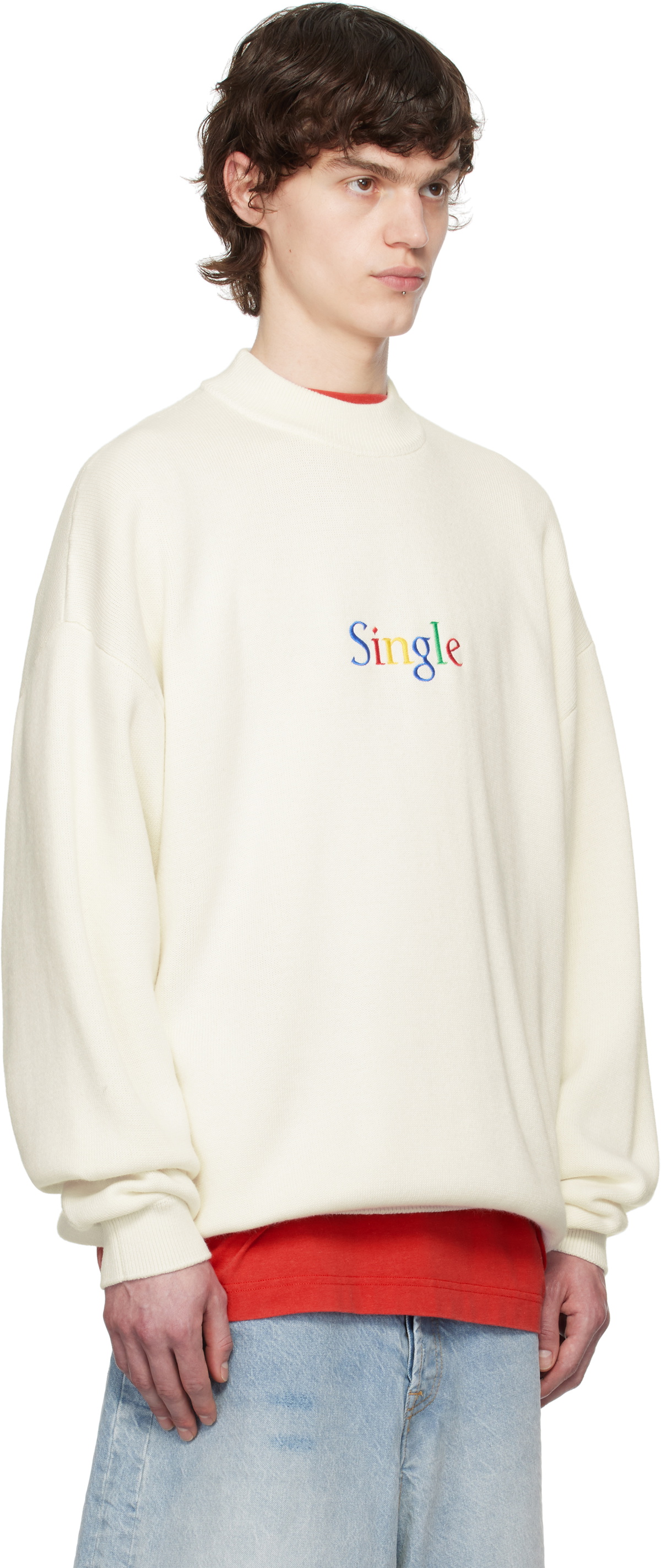 VETEMENTS Off-White 'Single' Sweater