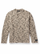 Raf Simons - Space-Dyed Ribbed-Knit Sweater - Neutrals