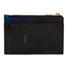 Paul Smith Black and Blue Gradient Zip Card Holder