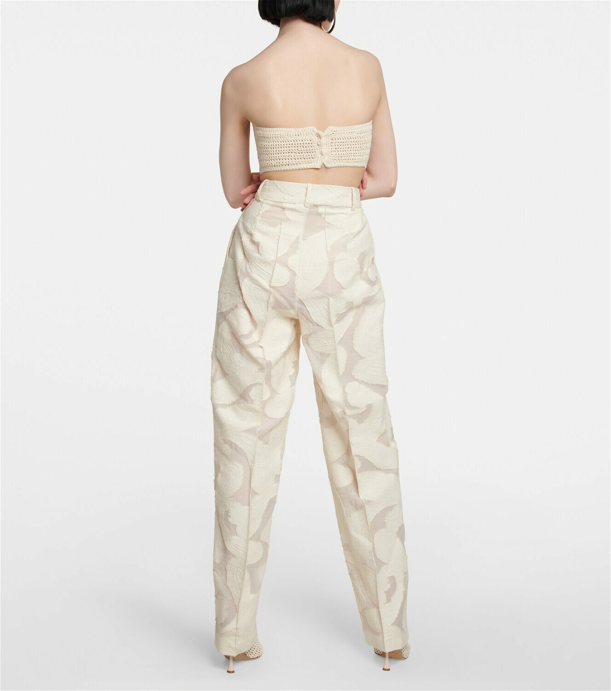 The Mannei Nausa jacquard tapered cotton pants