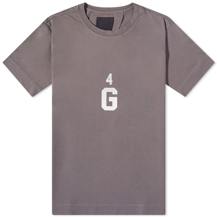 Photo: Givenchy Men's 4G Front & Back Logo T-Shirt in Quartz Grey