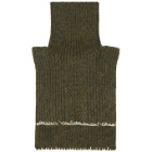 Maison Margiela Green Wool and Mohair Neck Warmer Scarf