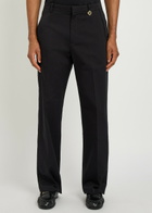 Casablanca Straight-leg Stretch-cotton Trousers Black