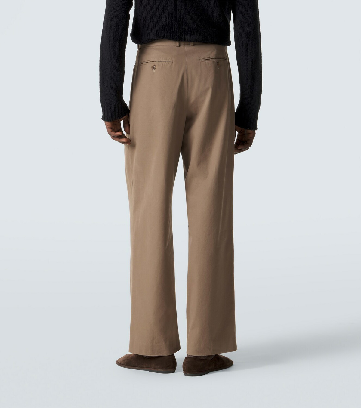The Row Tibor cotton and cashmere wide-leg pants