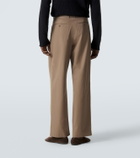 The Row Tibor cotton and cashmere wide-leg pants