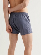 HANRO - Sporty Mercerised Cotton Boxer Shorts - Gray