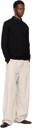 Hugo Black Regular Fit Crewneck Soft Yarns Sweater