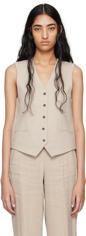 Photo: ANINE BING Beige Lena Vest
