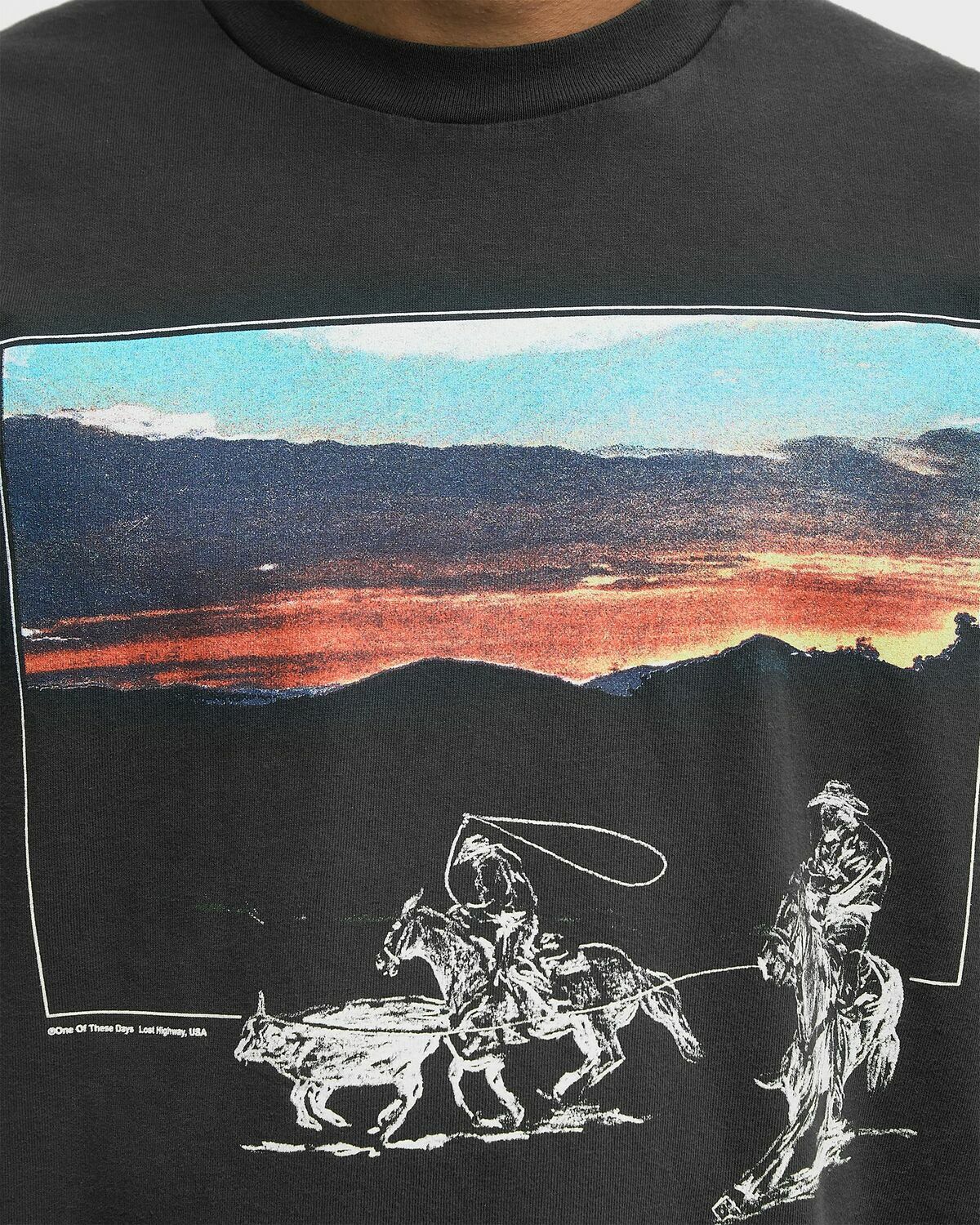 One of these Days IN ANOTHER TIME Black Mens Shortsleefe