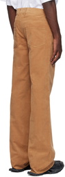 We11done Tan Low-Rise Trousers