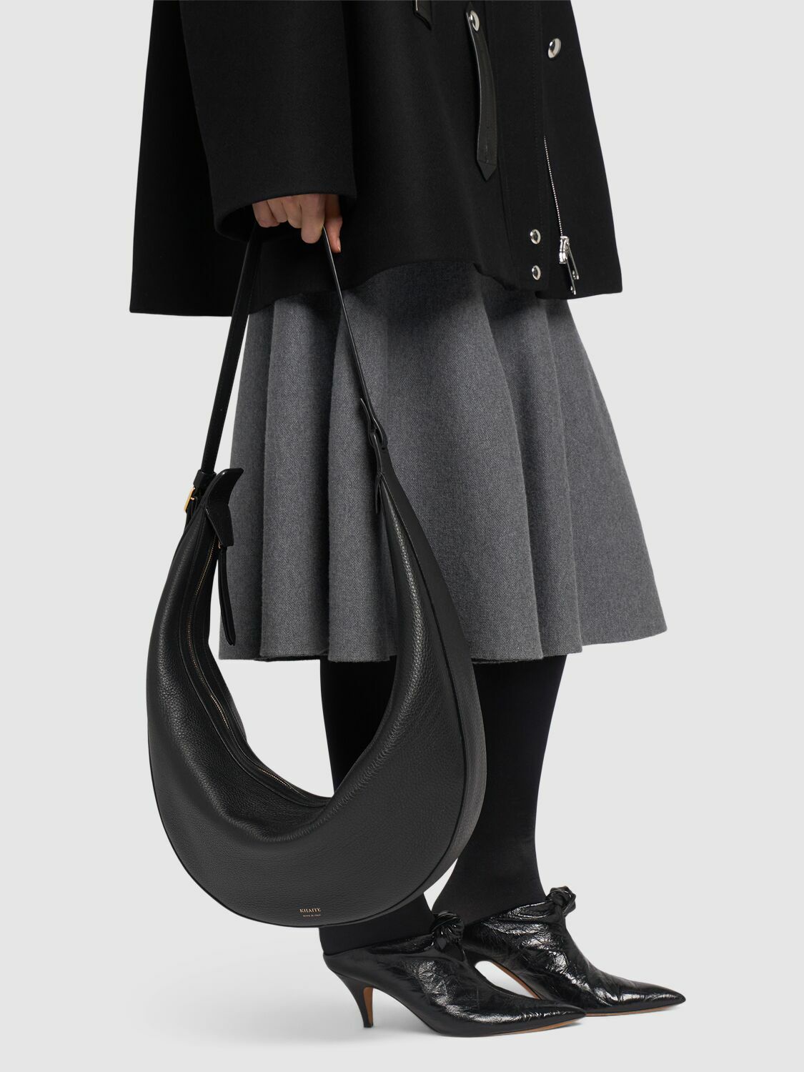 KHAITE Augustina Hobo Leather Shoulder Bag