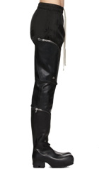 Rick Owens Black Thigh-High Bauhaus Ballast Boots