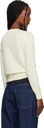 Maison Kitsuné Off-White Baby Fox Merino Regular Cardigan