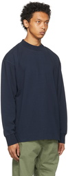 MHL by Margaret Howell Navy Gym Long Sleeve T-Shirt