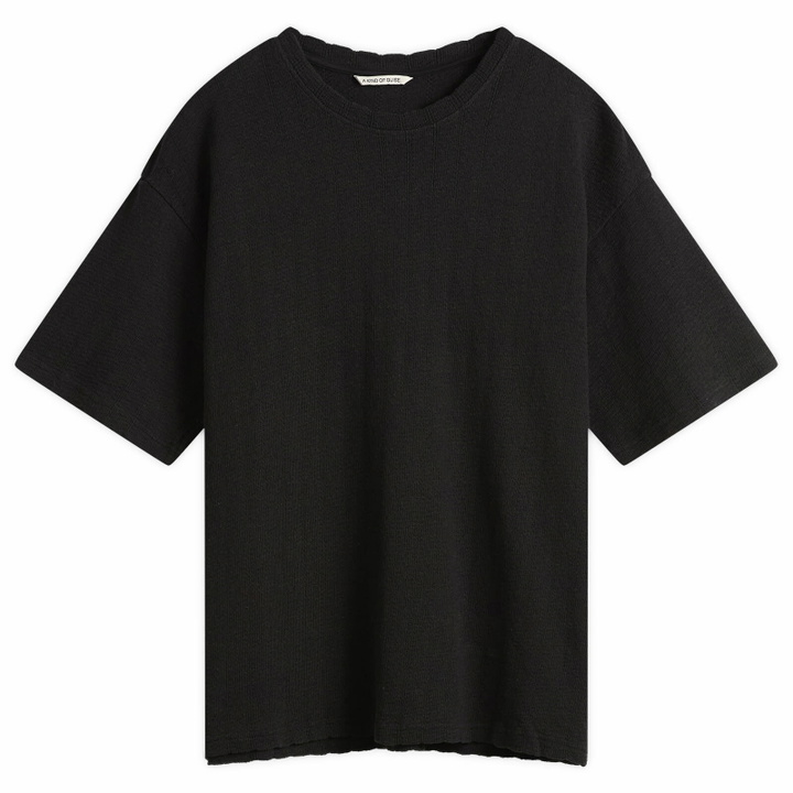 Photo: A Kind of Guise Men's Thuy Open Knit T-Shirt in Aran Black