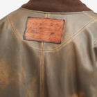 Acne Studios Men's Lorlingo Leather Bomber Jacket in Multi Brown