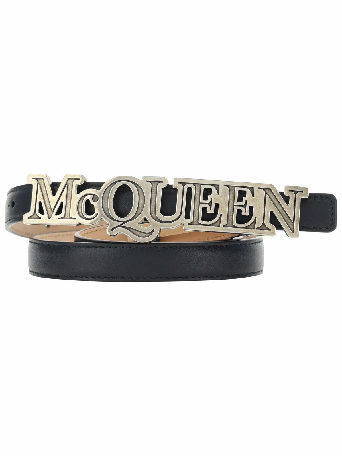 Alexander McQueen Men's 3D Skull & Studs Belt in Black