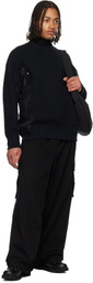 sacai Black Sponge Sweat & Nylon Twill Sweatshirt
