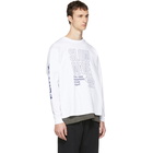 Second/Layer White Long Sleeve Slow Wave Spiral T-Shirt