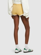 COURREGES - Contrast Cotton Mini Shorts