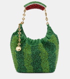 Loewe Squeeze Fruit Mini beaded leather tote bag