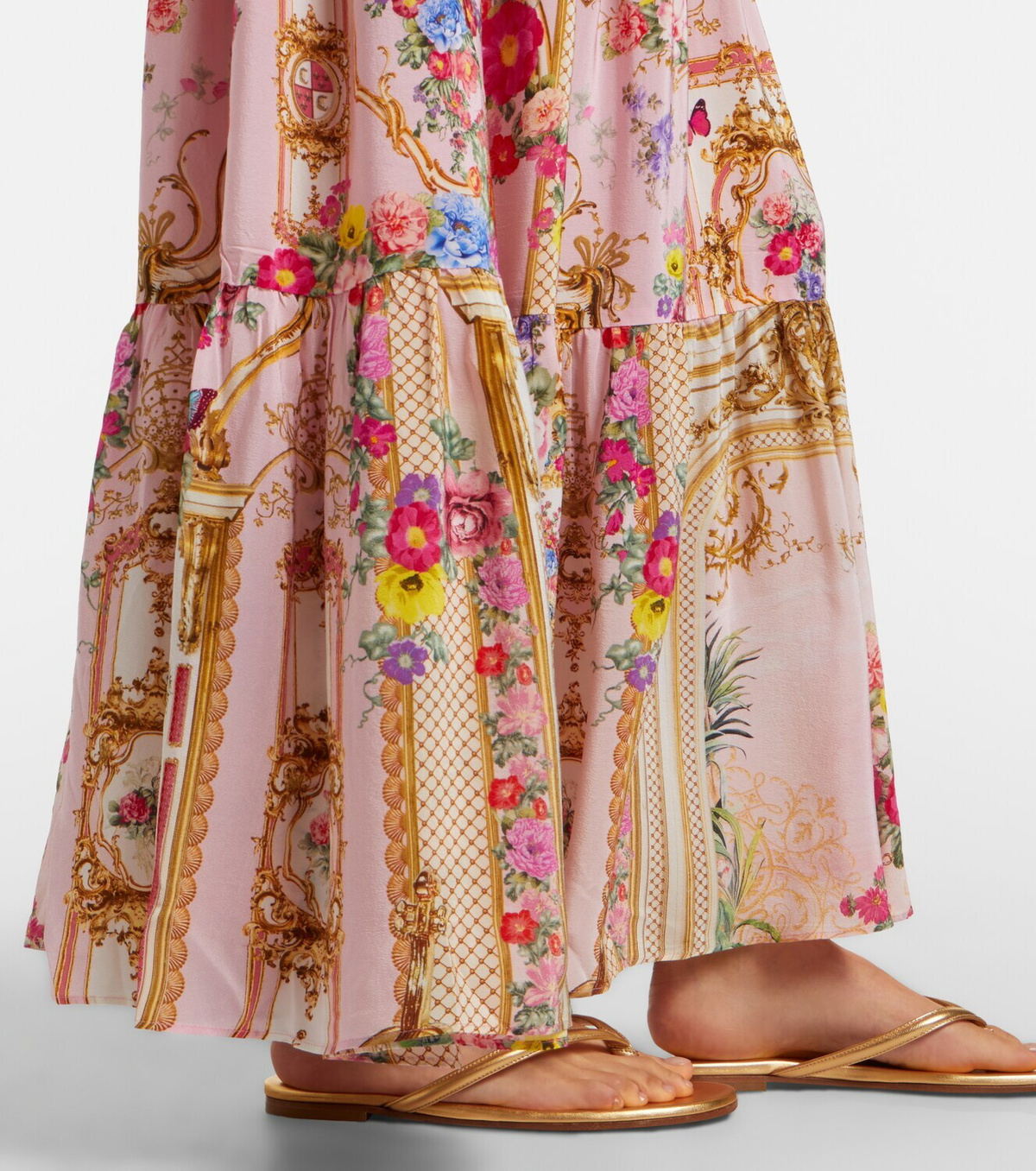 Camilla Floral silk maxi dress