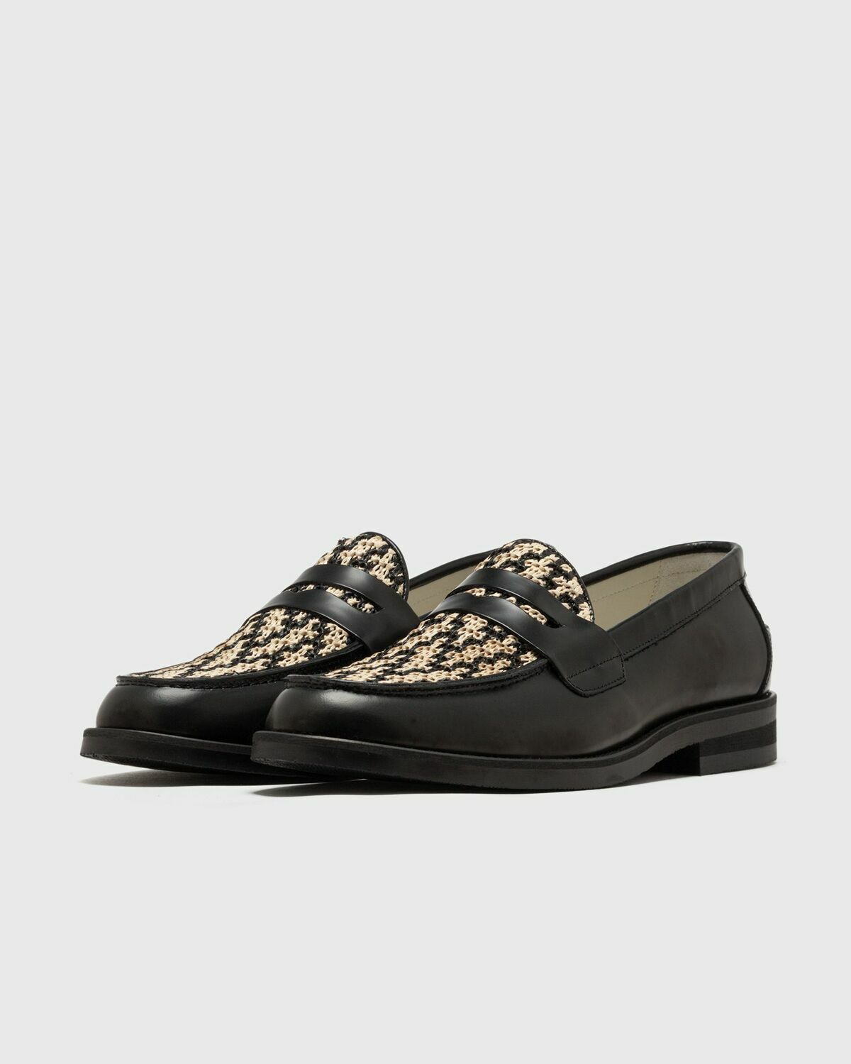Duke & Dexter WILDE BOMBAY RATTAN LOAFER Black Mens Casual Shoe