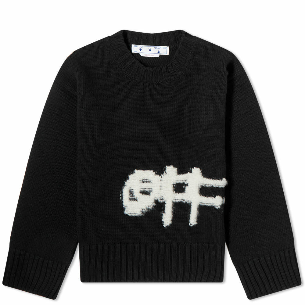 Off-White Logo Intarsia Crewneck Knit Off-White