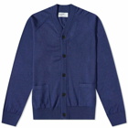 Universal Works Men's Merino Loose Cardigan in Blue