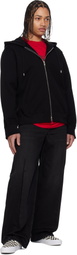 mastermind JAPAN Black OG Embroidery-Ish Zip-Up Hoodie