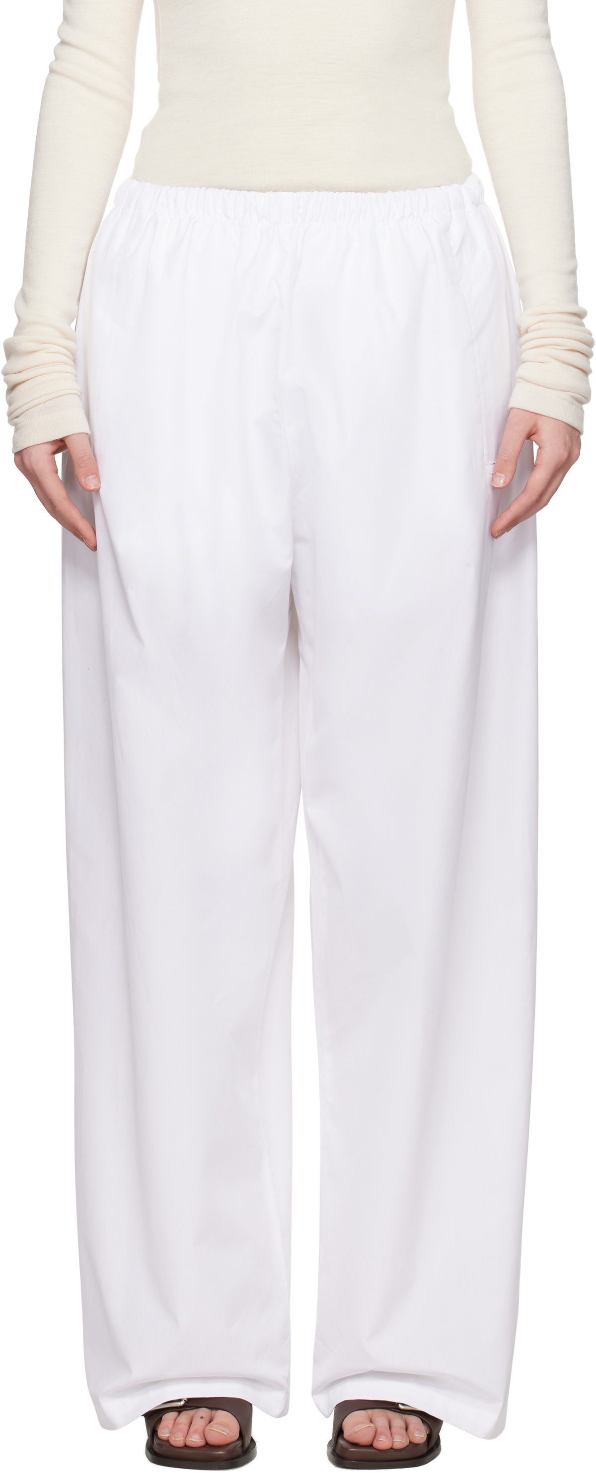 Gabriela Coll Garments White No.287 Trousers